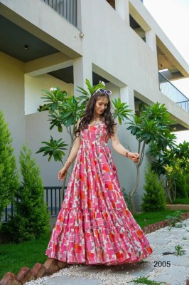 Lucaya vol 20 lunch Beautiful digital printed Ethnic wear Fully flared gown collection at amaviexpo gown catalogs