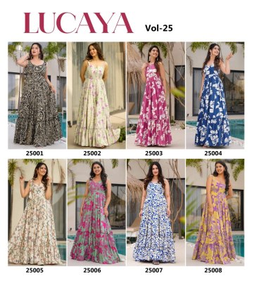 Lucaya vol 25 presented Stunning fully flared ethnic gown catalogue at affordable rate  gown catalogs