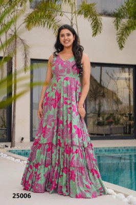 Lucaya vol 25 presented Stunning fully flared ethnic gown catalogue at affordable rate  gown catalogs