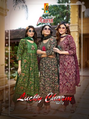 Lucky charm ghera vol 2 by Mayur capsule printed flared top and dupatta with pant collection at low price Mayur Kurti