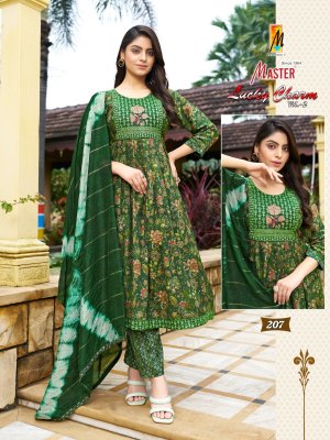 Lucky charm ghera vol 2 by Mayur capsule printed flared top and dupatta with pant collection at low price readymade suit catalogs