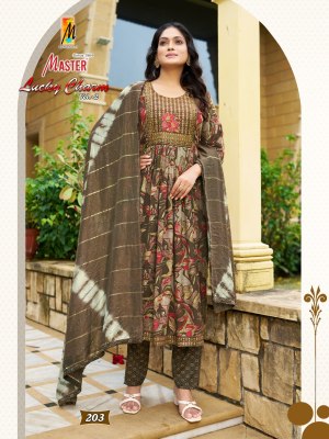 Lucky charm ghera vol 2 by Mayur capsule printed flared top and dupatta with pant collection at low price readymade suit catalogs