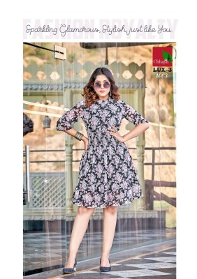 Lux 3 by Chhaya kurti heavy georgette printed western wear tunic catalogue western wear catalogs