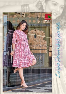 Lux 3 by Chhaya kurti heavy georgette printed western wear tunic catalogue western wear catalogs