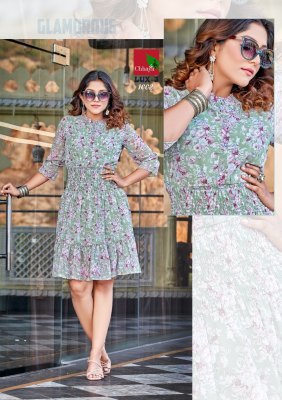 Lux 3 by Chhaya kurti heavy georgette printed western wear tunic catalogue western wear catalogs
