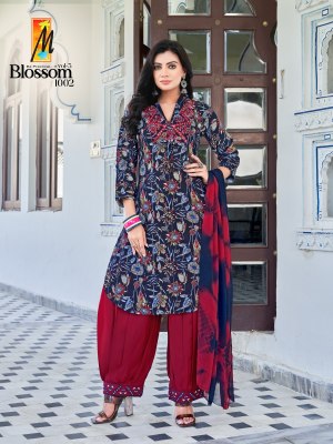 M B practical by Blossom vol 3 fancy top afghani and dupatta catalog at wholesale price readymade suit catalogs