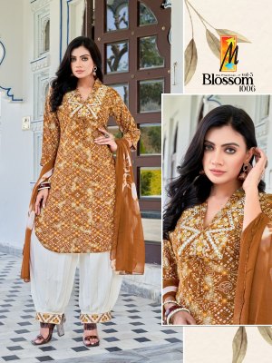 M B practical by Blossom vol 3 fancy top afghani and dupatta catalog at wholesale price readymade suit catalogs