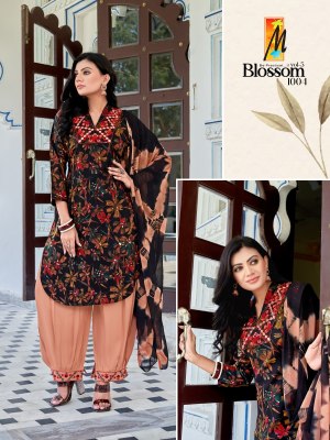 M B practical by Blossom vol 3 fancy top afghani and dupatta catalog at wholesale price readymade suit catalogs