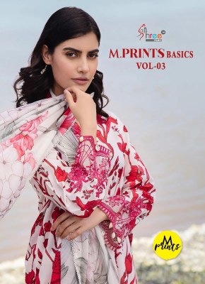 M Print Basics vol 3 by Shree fab Pure Cotton Exclusive unstitched suit catalogue at low price Shree fab