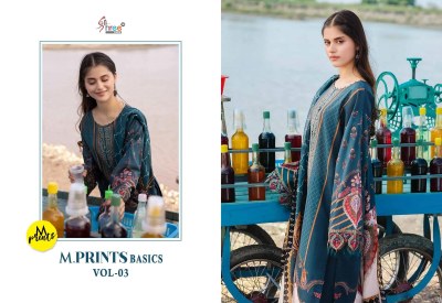 M Print Basics vol 3 by Shree fab Pure Cotton Exclusive unstitched suit catalogue at low price dress material catalogs