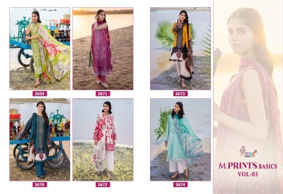 M Print Basics vol 3 by Shree fab Pure Cotton Exclusive unstitched suit catalogue at low price dress material catalogs