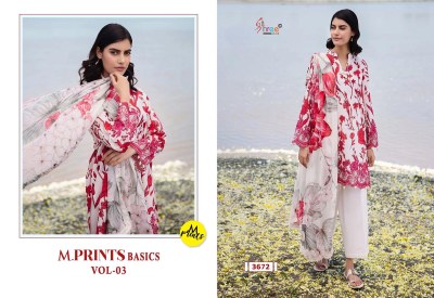 M Print Basics vol 3 by Shree fab Pure Cotton Exclusive unstitched suit catalogue at low price dress material catalogs