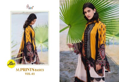 M Print Basics vol 3 by Shree fab Pure Cotton Exclusive unstitched suit catalogue at low price dress material catalogs