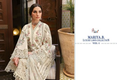 MAriya B Lawn vol 1 by Shree fab Pure Cotton Embroidered Pakistani suit collection at affordable rate  pakistani suit catalogs