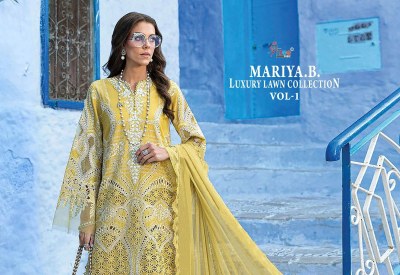 MAriya B Lawn vol 1 by Shree fab Pure Cotton Embroidered Pakistani suit collection at affordable rate  pakistani suit catalogs