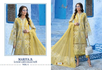 MAriya B Lawn vol 1 by Shree fab Pure Cotton Embroidered Pakistani suit collection at affordable rate  pakistani suit catalogs