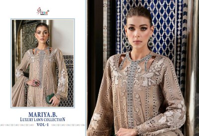 MAriya B Lawn vol 1 by Shree fab Pure Cotton Embroidered Pakistani suit collection at affordable rate  pakistani suit catalogs