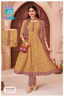 Mcm Anarkali Vol 9 Anarkali Style Heavy Cotton Catalogue Pcs Wholesale Rate  readymade suit catalogs