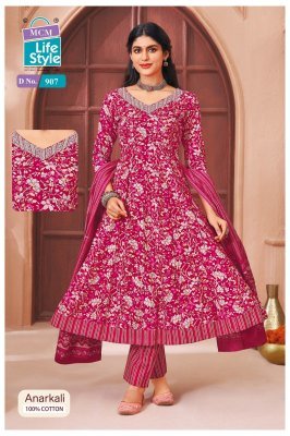 Mcm Anarkali Vol 9 Anarkali Style Heavy Cotton Catalogue Pcs Wholesale Rate  readymade suit catalogs