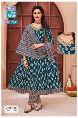 Mcm Anarkali Vol 9 Anarkali Style Heavy Cotton Catalogue Pcs Wholesale Rate  readymade suit catalogs