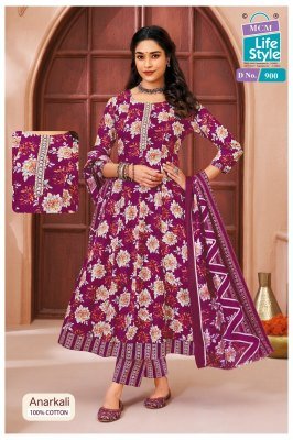 Mcm Anarkali Vol 9 Anarkali Style Heavy Cotton Catalogue Pcs Wholesale Rate  readymade suit catalogs