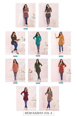 MCM Life Style Kashvi Vol 9 Fancy Pure Cotton Short Tops New Arrival kurtis catalogs