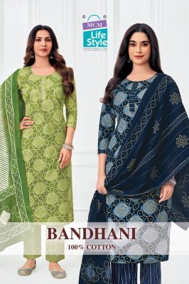 MCM Lifestyle Bandhani Kurti Pant with Dupatta Set wholesale catalogs