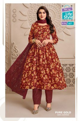 MCM PURE GOLD VOL-2 Premium Heavy Cotton Umbrella Kurti, Pant and Dupatta kurti pant with dupatta Catalogs