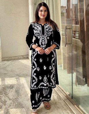 MF 627 Pure Rayon Lakhnavi Work Kurti with Heavy Rayon Pant kurtis catalogs