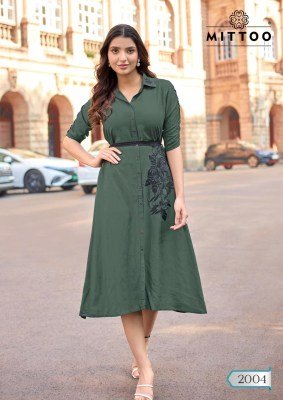 MITTOO Arica Heavy Rayon Suit with Premium Handwork kurtis catalogs