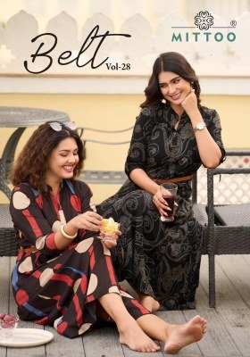 MITTOO Belt Vol-28 Rayon Print Kurti wholesale catalogs
