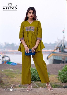 Mittoo Cotton Candy Dhabu Cotton Kurti Set with Thread   Handwork  S   3XL  co ord set catalogs