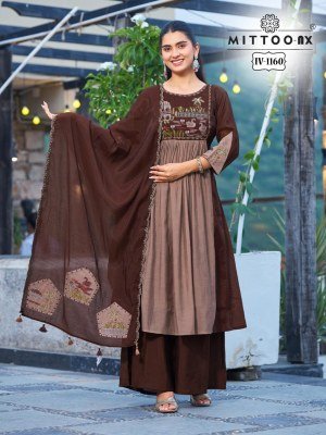 MITTOO NX IV-1105 to IV-1162 Mul Chanderi Suit Size wise Combo Set