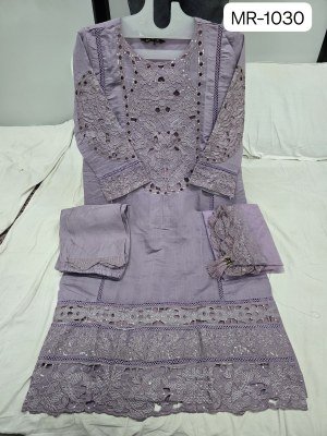 MR1030 by Shrddha Designer Roman Silk embroidered readymade suit catalogues at low rate  readymade suit catalogs