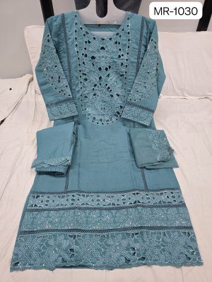 MR1030 by Shrddha Designer Roman Silk embroidered readymade suit catalogues at low rate  readymade suit catalogs