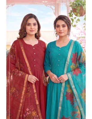MUNCH D.N. 1001-1008 Heavy Roman Silk Kali Ghara Kurti Pant Dupatta Set kurti pant with dupatta Catalogs
