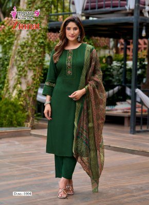 MYSTIC 9 ZINNAT Vol-1 Viscose Dobby Straight Cut Kurti Pant Dupatta Set kurti pant with dupatta Catalogs