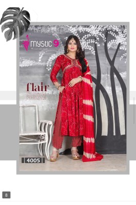 MYstic 9 by Pooja vol 4 heavy foil print embroidered readymade suit catalogue at affordable rate readymade suit catalogs
