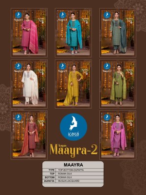 Maayra 2 by Kaya Roman Silk Straight kurti pant and dupatta collection at affordable rate  readymade suit catalogs