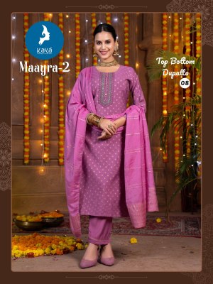 Maayra 2 by Kaya Roman Silk Straight kurti pant and dupatta collection at affordable rate  readymade suit catalogs