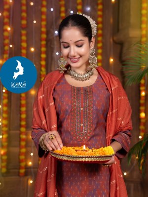 Maayra 2 by Kaya Roman Silk Straight kurti pant and dupatta collection at affordable rate  readymade suit catalogs