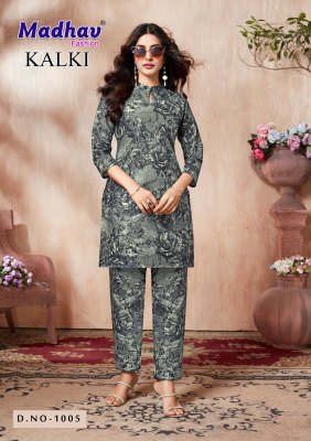Madhav Kalki Vol 1 Pure Cotton Kurti Catalogs Printed CoOrd Set Stitched Top And Bottom Wholesale kurtis catalogs
