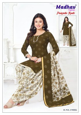 Madhav Punjabi Kudi Vol 19 Pure Cotton Printed Top  Bottom And Dupatta Dress Material Wholesale dress material catalogs