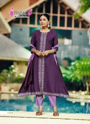 Mahek vol 1 by Mystic 9 Premium embroidered roman silk readymade suit collection at affordable rate readymade suit catalogs