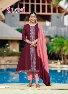 Mahek vol 1 by Mystic 9 Premium embroidered roman silk readymade suit collection at affordable rate readymade suit catalogs