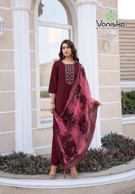 Mahek vol 1 by Vansika roman silk handwork Readymade suit collection with affordable rate readymade suit catalogs