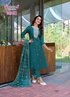 Mahi vol 1 by Mystic 9 Premium quality Princess cut kurti top bottom catalogue at affordable rate readymade suit catalogs