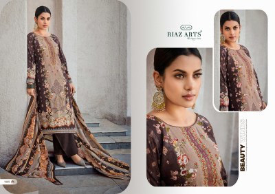 Mahjabeen by Riaz Pure Karachi Lawn Cambric printed dress material catalogue with low rate dress material catalogs