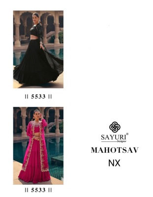 Mahotsav Nx by Sayuri Designer Real chinon Designer embroidered lehenga choli catalogue at affordable rate lehenga choli catalogs