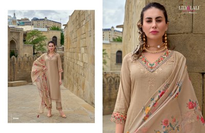 Mahra by Lily and lali Handwork embroidered fancy kurti pant with dupatta catalogue at affordable rate readymade suit catalogs